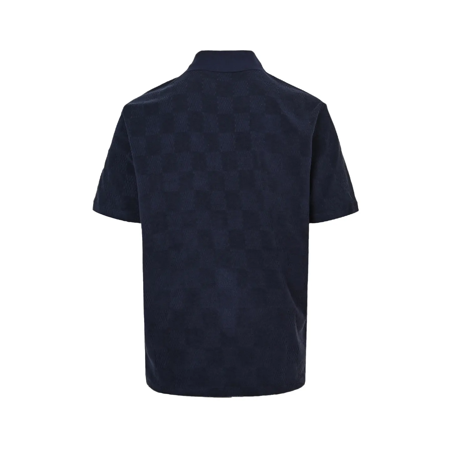 Louis Vuitton/Louis Vuitton 25ss dark checkerboard terry short-sleeved shirt